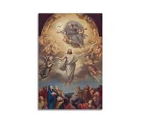 ZlXXYZ Modern Family Art Wall Canvas Posters-Religious Poster Ascension Scene Holy Moment Show Divine Grandeur Decorative Painting 24x36inch(60x90cm) Unframe-style