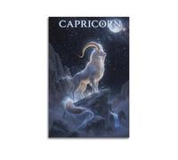 ZlXXYZ Wall Art for Modern Family Office Decor Canvas Posters - Abstract Capricorn Goat-Fish Creature 24x36inch(60x90cm) Unframe-style