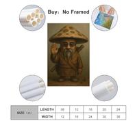 ZlXXYZ Wall Art for Modern Family Office Decor Canvas Posters - Fantasy Realistic-style Mushroom-hatted Wanderer 08x12inch(20x30cm) Unframe-style