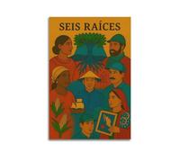 ZlXXYZ Wall Art for Modern Family Office Decor Canvas Posters - Figure Diverse People By Rooted Tree Cultural Integration 12x18inch(30x45cm) Unframe-style