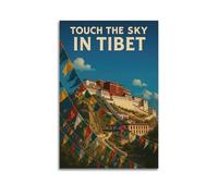 ZlXXYZ Wall Art for Modern Family Office Decor Canvas Posters - Landscape Tibet Potala Palace Touch The Sky Travel 16x24inch(40x60cm) Unframe-style