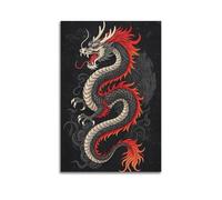 ZlXXYZ Wall Art for Modern Family Office Decor Canvas Posters - Myth Poster Chinese Dragon Is Majestic Dignified And Shocking Art Decorative Painting 20x30inch(50x75cm) Unframe-style