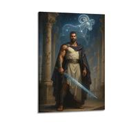 ZlXXYZ Wall Art for Modern Family Office Decor Canvas Posters - Religion Aries Constellation Warrior 20x30inch(50x75cm) Frame-style
