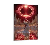 ZlXXYZ Wall Art for Modern Family Office Decor Canvas Posters - Religious Myth Poster Knight Holds Sword Under Holy Ring Solemn And Sacred Art Decorative Painting 16x24inch(40x60cm) Frame-style