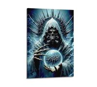 ZlXXYZ Wall Art for Modern Family Office Decor Canvas Posters - Religious Myth Poster Skull With Gas Mask Mysterious And Thrilling Art Decorative Painting 12x18inch(30x45cm) Frame-style