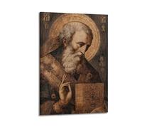 ZlXXYZ Wall Art for Modern Family Office Decor Canvas Posters - Religious Poster Byzantine Holy Image of Saint And Historical Heritage of Faith 24x36inch(60x90cm) Frame-style
