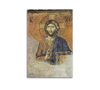 ZlXXYZ Wall Art for Modern Family Office Decor Canvas Posters - Religious Poster Byzantine Mosaic Holy Image of Jesus And Historical Faith Heritage 08x12inch(20x30cm) Unframe-style