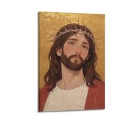 ZlXXYZ Wall Art for Modern Family Office Decor Canvas Posters - Religious Poster Figure With Crown Of Thorns Solemn And Sacred Art Decorative Painting 12x18inch(30x45cm) Frame-style