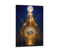 ZlXXYZ Wall Art for Modern Family Office Decor Canvas Posters - Religious Poster Sacred Protects The Earth Mysterious And Solemn Art Decorative Painting 16x24inch(40x60cm) Frame-style