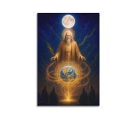 ZlXXYZ Wall Art for Modern Family Office Decor Canvas Posters - Religious Poster Sacred Protects The Earth Mysterious And Solemn Art Decorative Painting 08x12inch(20x30cm) Unframe-style