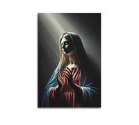 ZlXXYZ Wall Art for Modern Family Office Decor Canvas Posters - Religious Poster Virgin's Prayer And Integration of Divine Light 12x18inch(30x45cm) Unframe-style