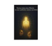 ZlXXYZ Wall Art for Modern Family Office Decor Canvas Posters - Spirit Golden Light Effect Style True Self Awakening Scene 16x24inch(40x60cm) Unframe-style