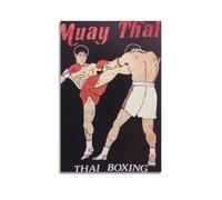 ZlXXYZ Wall Art for Modern Family Office Decor Canvas Posters - Sports Muay Thai Competition Promotional 20x30inch(50x75cm) Unframe-style
