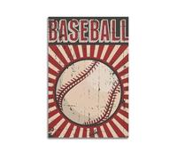 ZlXXYZ Wall Art for Modern Family Office Decor Canvas Posters - Sports Retro Distressed Baseball Theme 24x36inch(60x90cm) Unframe-style