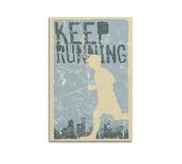 ZlXXYZ Wall Art for Modern Family Office Decor Canvas Posters - Sports Retro Urban Running Motivation 16x24inch(40x60cm) Unframe-style
