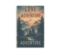 ZlXXYZ Wall Art for Modern Family Office Decor Canvas Posters - Travel Retro Style Mountain Adventure 16x24inch(40x60cm) Unframe-style