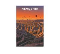 ZLXZPL Landscape Retro Travel Nevşehir Hot Air Balloon View Wall Art Canvas Posters Prints for Modern Family Living Room Decor Artwork 08x12inch(20x30cm) Unframe