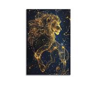 ZLXZPL Mystical Tarot Leo Constellation Map Wall Art Canvas Posters Prints for Modern Family Living Room Decor Artwork 24x36inch(60x90cm) Unframe-style