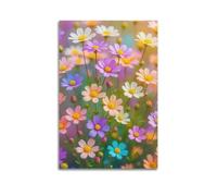 ZLXZPL Office Wall Painting Art Canvas Posters-Creative Poster Colorful Daisies Fresh Healing Canvas Decor 20x30inch(50x75cm) Unframe-style