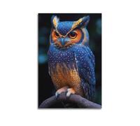 ZLXZPL Office Wall Painting Art Canvas Posters-Fantasy Poster Colorful Owl Bringing Magical Vibe Decorative Painting 08x12inch(20x30cm) Unframe-style