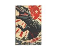 ZLXZPL Office Wall Painting Art Canvas Posters-Fantasy Poster Roaring Dinosaur Decor Bold Vibe Bringer Painting 16x24inch(40x60cm) Unframe-style