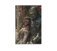 ZLXZPL Office Wall Painting Art Canvas Posters-Figure Poster Knight And Beauty Mysterious And Shocking Adding A Fantasy Atmosphere to Studies Art 12x18inch(30x45cm) Unframe-style