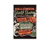 ZLXZPL Office Wall Painting Art Canvas Posters-Halloween Event Poster Midnight Ghost Show Festival Promotion Stimulate Participation Enthusiasm 12x18inch(30x45cm) Unframe-style