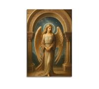 ZLXZPL Office Wall Painting Art Canvas Posters-Myth Poster Holy Angel in Sanctuary Solemn And Sacred Adding A Solemn Atmosphere to Prayer Rooms Art 20x30inch(50x75cm) Unframe-style
