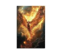 ZLXZPL Office Wall Painting Art Canvas Posters-Myth Poster Phoenix in Flames Shocking And Passionate Adding A Sense of Power to Studies Art 12x18inch(30x45cm) Unframe-style