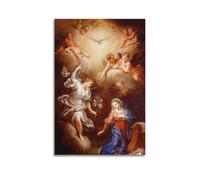 ZLXZPL Office Wall Painting Art Canvas Posters-Religious Poster Angelic And Divine Scene Sacred And Graceful Painting 20x30inch(50x75cm) Unframe-style