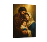 ZLXZPL Office Wall Painting Art Canvas Posters-Religious Poster Holy Family Decor Devout Vibe Bringer Painting 20x30inch(50x75cm) Frame-style