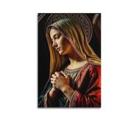 ZLXZPL Office Wall Painting Art Canvas Posters-Religious Poster Madonna Praying Decorative Painting 20x30inch(50x75cm) Unframe-style