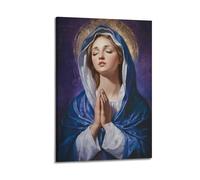 ZLXZPL Office Wall Painting Art Canvas Posters-Religious Poster Praying Virgin Mary Oil Painting Decorative Painting 12x18inch(30x45cm) Frame-style