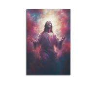 ZLXZPL Religious Poster Divine Radiance And Inspiration of Jesus Wall Art Canvas Posters Prints for Modern Family Living Room Decor Artwork 12x18inch(30x45cm) Unframe