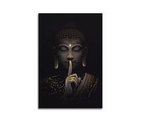 ZLXZPL Religious Poster The Metaphor of Quiet Serenity of The Particle Buddha Wall Art Canvas Posters Prints for Modern Family Living Room Decor Artwork 16x24inch(40x60cm) Unframe