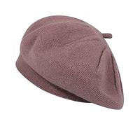 ZLYC French Beret Hat Reversible Solid Color Cashmere Warm Hat for Women Girls