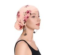 ZLYC Hijab Cap for Women Lightweight Undercap with Bun Loop Inner Underscarf Hat