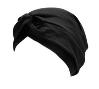 ZLYC Women Chemo Headwear Pre Tied Turban Headwrap Lightweight Beanie Hat(Knot Black),One Size