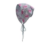 ZLYC Women Cotton Triangle Headband Crochet Hair Bandanas Handmade Kint Turban(Butterfly Blue),One Size