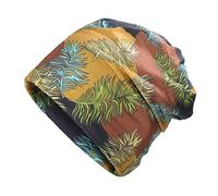 ZLYC Women Fashion Floral Slouchy Beanie Hat Lightweight Summer Thin Hat (Leaf Colorful),One Size