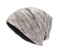 ZLYC Women Slouchy Jersey Beanie Summer Knit Hat Thin Stretch Skull Caps(Patterned Beige)