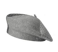 ZLYC Women Winter Berets Hat French Cashmere Warm Artist Classic Print Hat (Houndstooth GY)