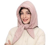 ZLYC Women Winter Windproof Hooded Scarf Soft Warm Balaclava Beanie Hat | Padded Winter Hood Scarf,Ultra Light With Down-Like Touch,Windproof Thermal Hat For Skiing,Hiking And Daily Cold Weather
