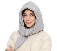 ZLYC Women Winter Windproof Hooded Scarf Soft Warm Balaclava Beanie Hat | Padded Winter Hood Scarf,Ultra Light With Down-Like Touch,Windproof Thermal Hat For Skiing,Hiking And Daily Cold Weather