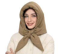 ZLYC Women Winter Windproof Hooded Scarf Soft Warm Balaclava Beanie Hat | Padded Winter Hood Scarf,Ultra Light With Down-Like Touch,Windproof Thermal Hat For Skiing,Hiking And Daily Cold Weather