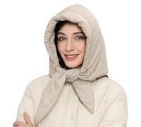 ZLYC Women Winter Windproof Hooded Scarf Soft Warm Balaclava Beanie Hat | Padded Winter Hood Scarf,Ultra Light With Down-Like Touch,Windproof Thermal Hat For Skiing,Hiking And Daily Cold Weather