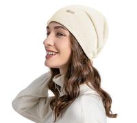 ZLYC Women Wool Cashmere Hat Soft Slouchy Beanie Ladies Warm Winter Knitted Skull Cap(Solid Beige),One Size