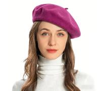 ZLYC Women's Classic French Artist Beret Beret, Lady Purple, One Size