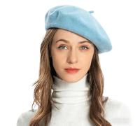ZLYC Women's Classic French Artist Beret Beret, Turquoise, One Size