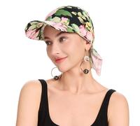 ZLYC Women's Summer Chemo Headwear Brim Visor Hat Beanie Hat | Lightweight and breathable,Print Design,Sun Visor Hat